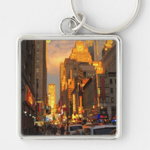 New York City Sunset Midtown Theatre District NYC Schlüsselanhänger