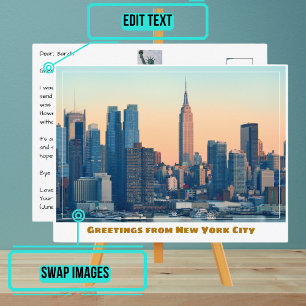 New York City Sunset Postkarte