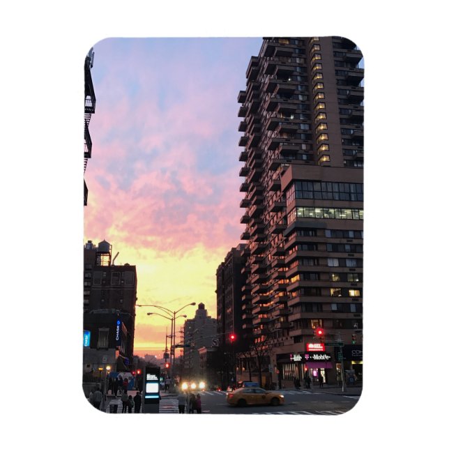 New York City Sunset Upper West Side Gebäude NYC Magnet (Vertikal)