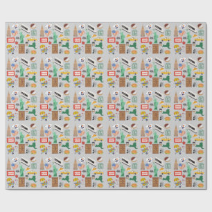 New York City Symbole Geschenkpapier