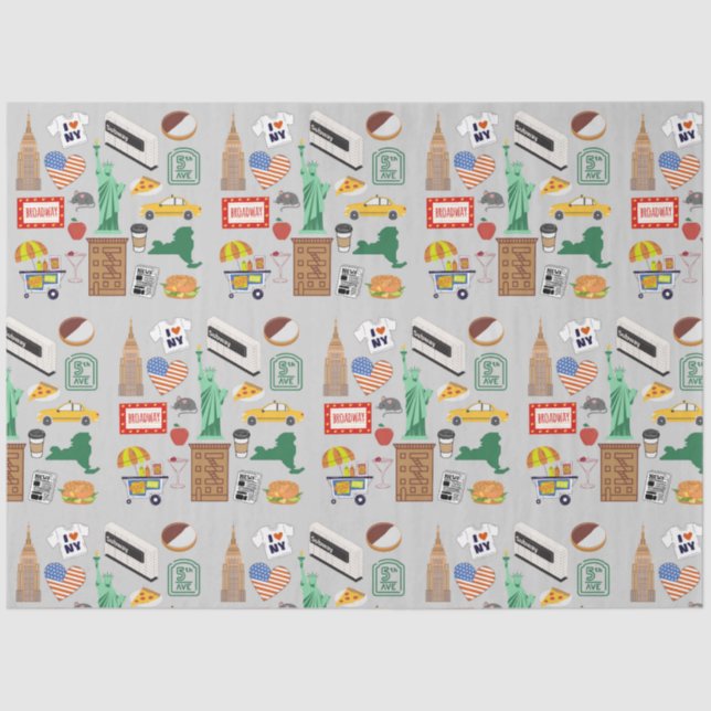 New York City Symbole Seidenpapier (Vorderseite)