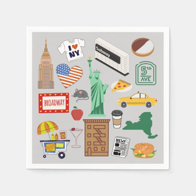 New York City Symbole Serviette (Vorderseite)