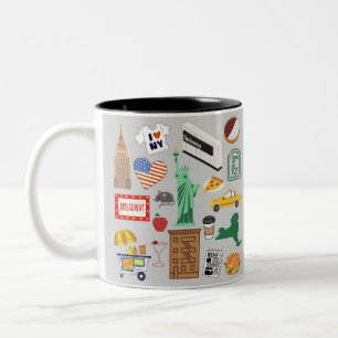 New York City Symbole Zweifarbige Tasse