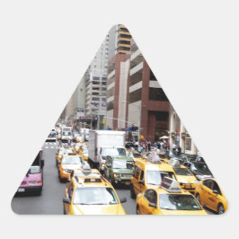 New York City Taxis Dreieckiger Aufkleber