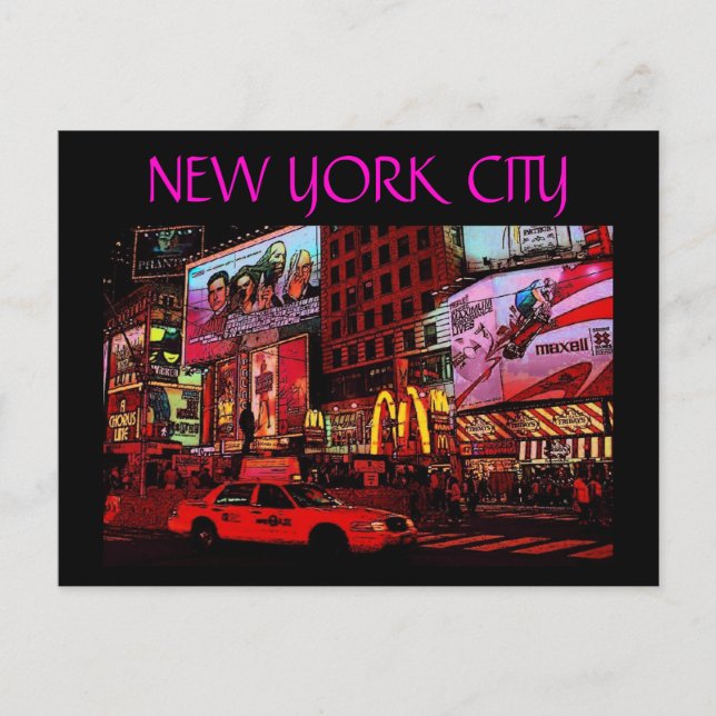 New York City (Times Sq.) Postkarte (Vorderseite)
