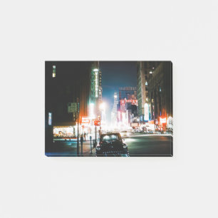 NEW YORK CITY TIMES SQUARE 1950S NEON NIGHT FOTO POST-IT KLEBEZETTEL
