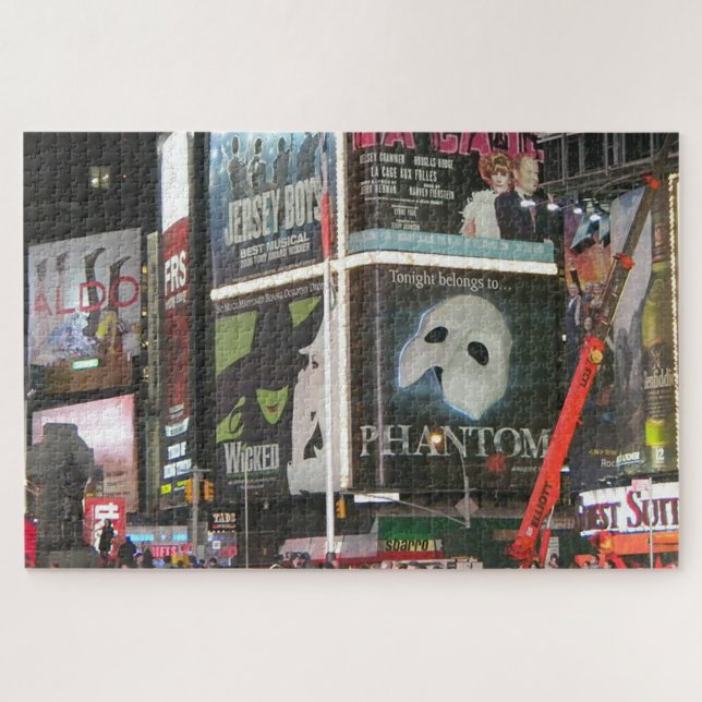 New York City Times Square City Lights Puzzle (Horizontal)