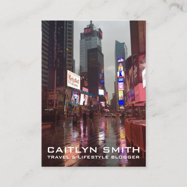 New York City Times Square Travel Tourism Foto NY Visitenkarte (Vorderseite)