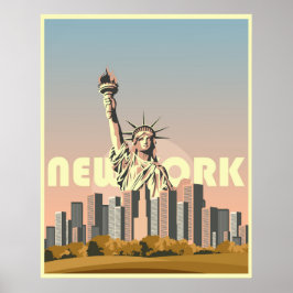 New York City Touristik Poster, Retro-Design, Stat Poster