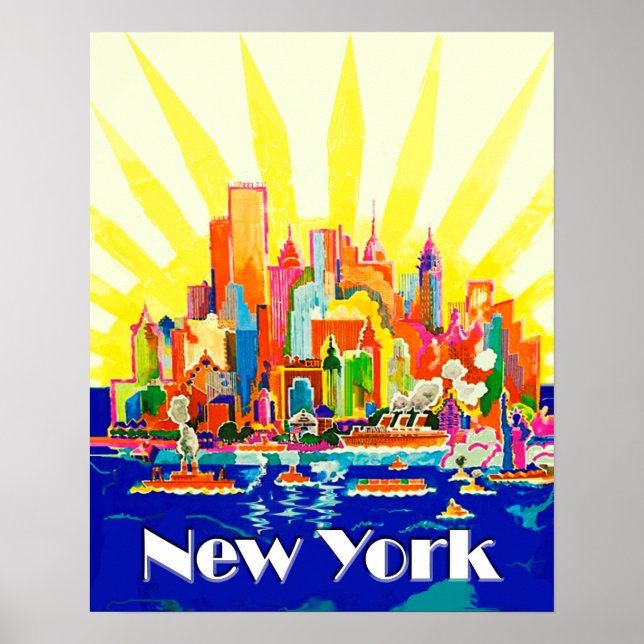 New York City Travel Poster (Vorne)