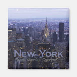New York City Twilight Travel Kühlschrankmagnet Magnet