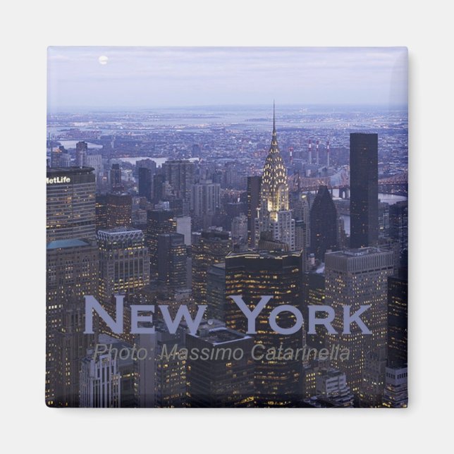 New York City Twilight Travel Kühlschrankmagnet Magnet (Vorne)