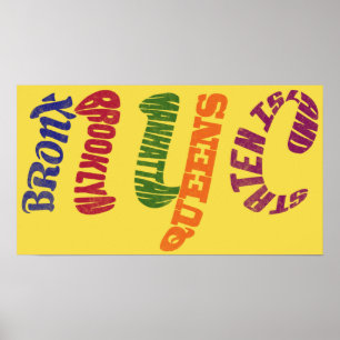 New York City Typografic NYC Poster Print