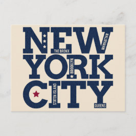 New York City Typografie Postkarte