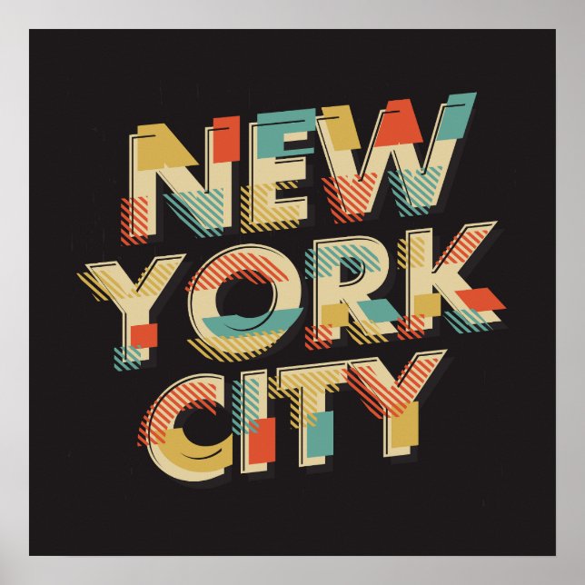 New York City Typografy Poster (Vorne)