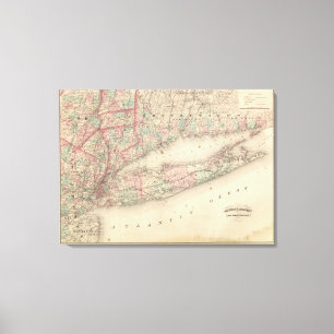 New York City und Nähe Leinwanddruck