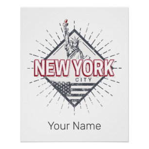 New York City United Staaten Vintag USA Souvenir Poster