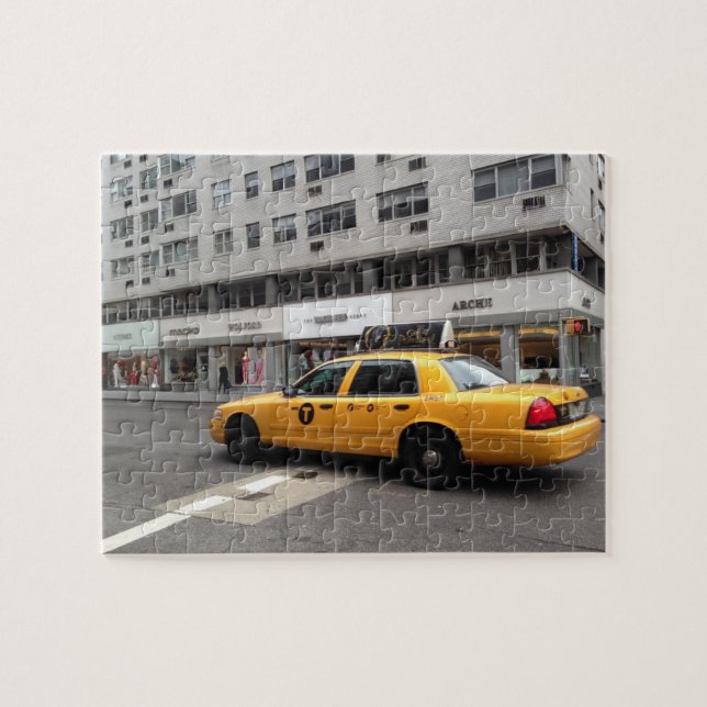 New York City Upper East Side Yellow Taxi Cab NYC Puzzle (Horizontal)