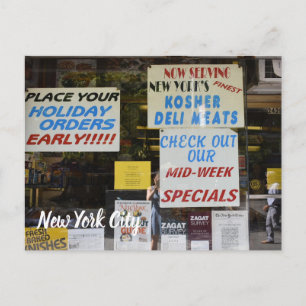 New York City Upper West Side Kosher Deli NYC Postkarte
