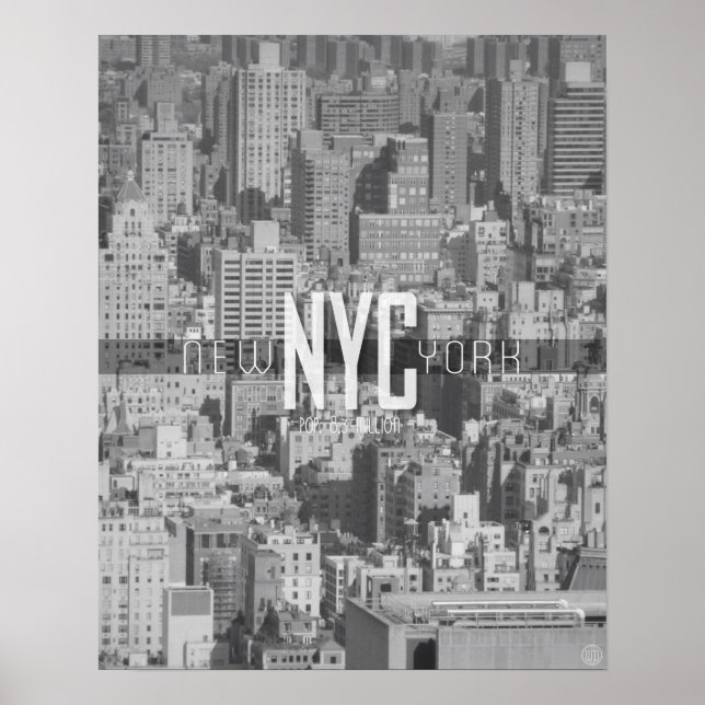 New York City Urban Jungle Travel Poster (Vorne)
