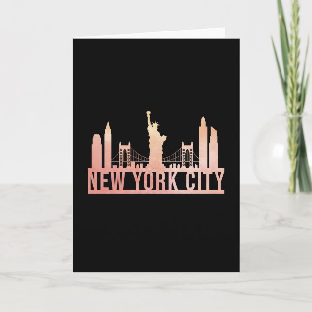 New York City USA City Cityscape Skyline Funny Gif Karte (Vorderseite)