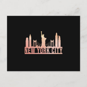 New York City USA City Cityscape Skyline Funny Gif Postkarte
