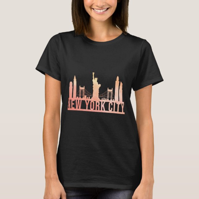 New York City Usa Cityscape Skyline Funny Gift _1  T-Shirt (Vorderseite)