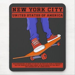 New York City, USA Cool Skateboard Mousepad