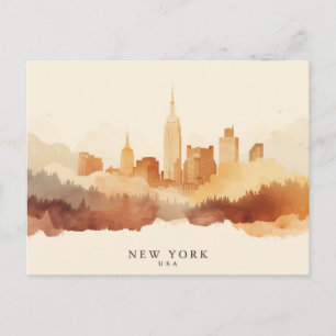 New York City, USA Minimalistischer Boho-Reise Postkarte