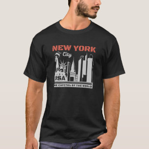 New York City USA Skyline Wahrzeichen Reise Grafik T-Shirt