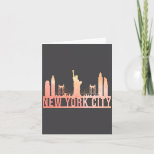 New York City USA-Stadtbild-Silhouette Lustiges Ge Karte