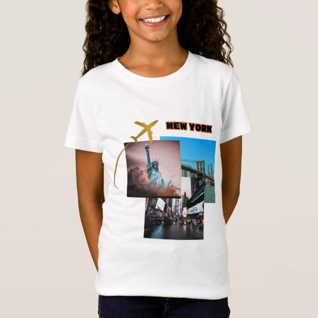 New York City Vibes - Urban Travel Collage T-Shirt (Vorderseite)