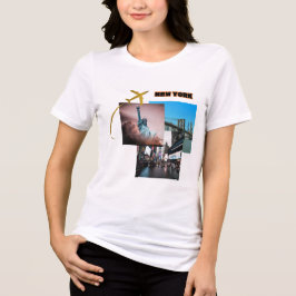 New York City Vibes - Urban Travel Collage Tri-Blend Shirt