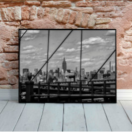 New York City View von Brooklyn Bridge Poster