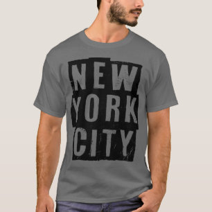 New York City Vintag Black Text T-Shirt