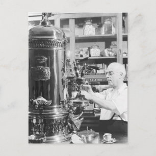 New York City Vintage italienische Espresso-Bar Postkarte