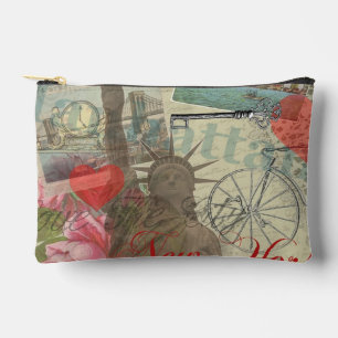 New York City Vintage Liberty Skyline Symbol Kunst Zubehörtasche