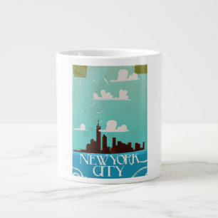 New York City Vintage Reiseposter Jumbo-Tasse