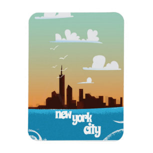 New York City Vintage-Reiseposter Magnet