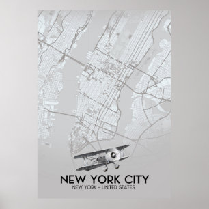 New York City Vintage-Stilkarte Poster