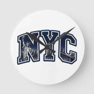 New York City Vintage Street Style Runde Wanduhr