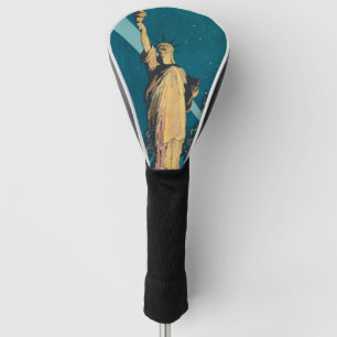 New York City Vintage Travel Liberty Skyline Golf Headcover