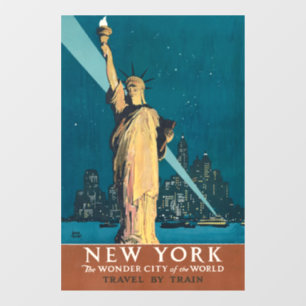 New York City Vintage Travel Poster Tasche Fensteraufkleber