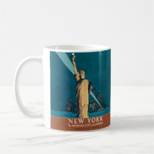 New York City Vintage Travel Poster Tasche Kaffeetasse