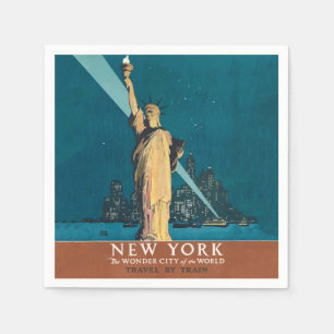 New York City Vintage Travel Poster Tasche Serviette
