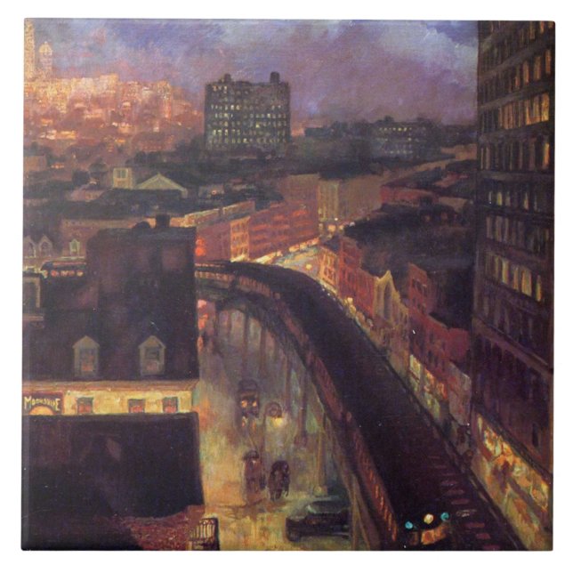 New York City von Greenwich Village (NYC) Fliese (Vorderseite)