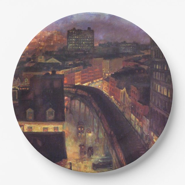 New York City von Greenwich Village (NYC) Pappteller (Vorderseite)