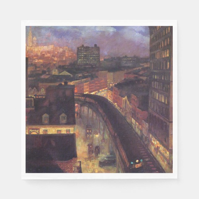 New York City von Greenwich Village (NYC) Serviette (Vorderseite)