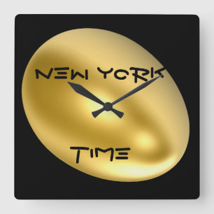 New York City Wall Clock! Quadratische Wanduhr