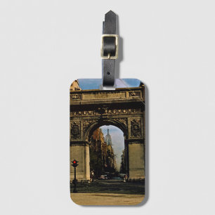 New York City Washington Square Watercolor 1953 Gepäckanhänger